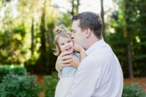 Dad and his daughter for a portrait session