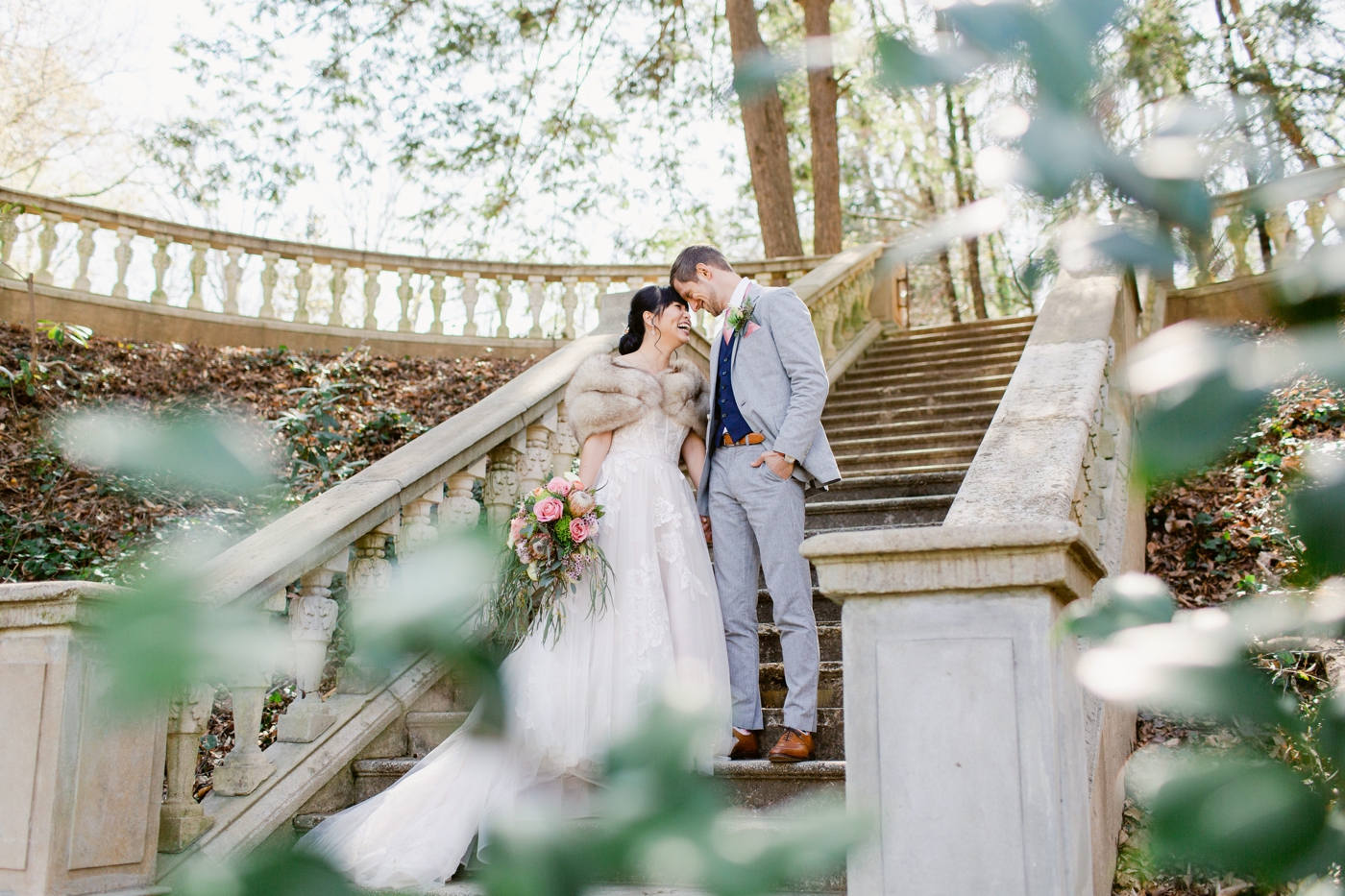 Bride and groom portraits at Cator Woolford Gardens