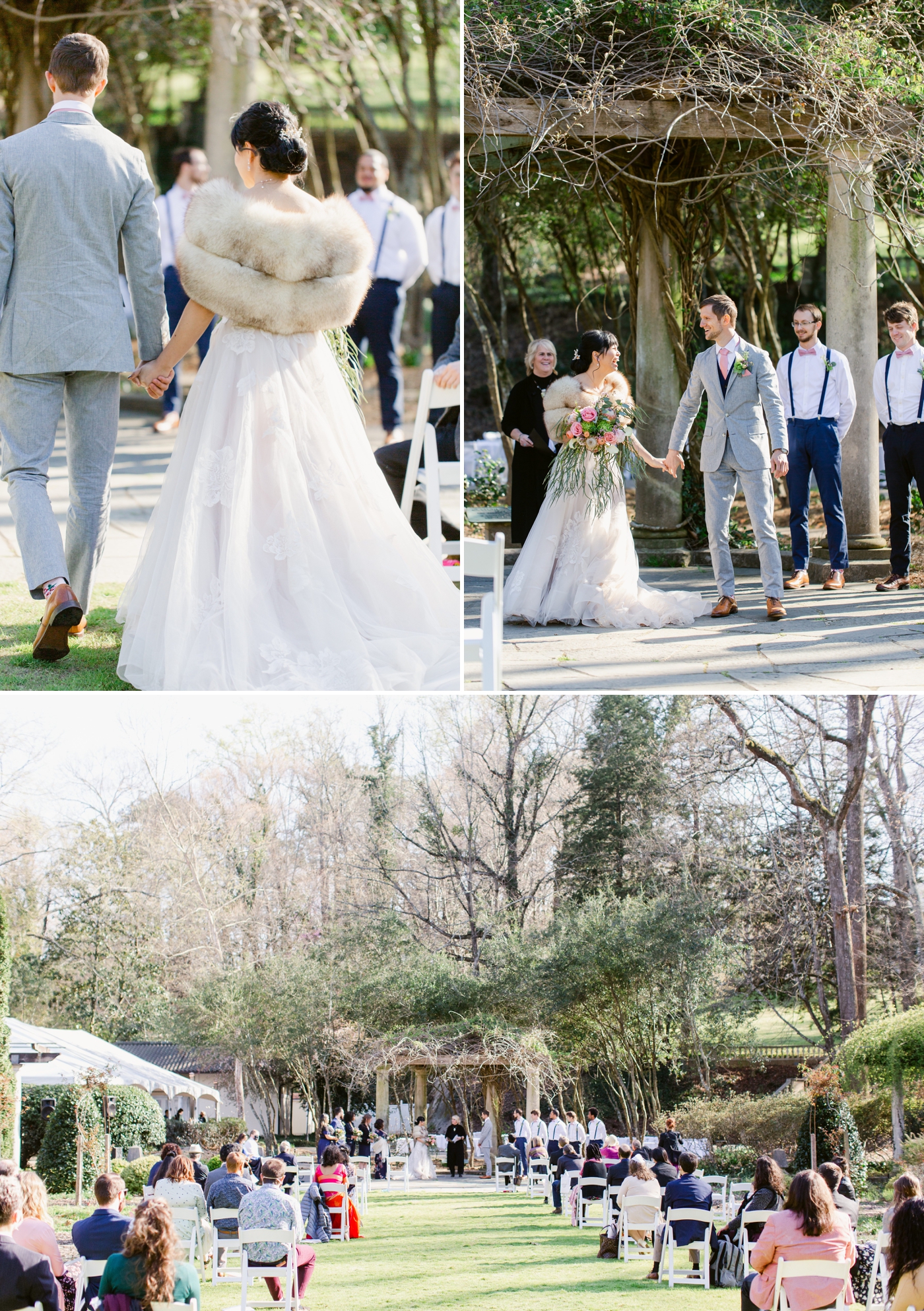 Outdoor wedding ceremony at Cator Woolford Gardens in Atlanta