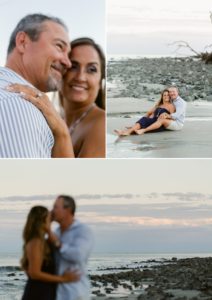 Sunset engagement session on Driftwood Beach