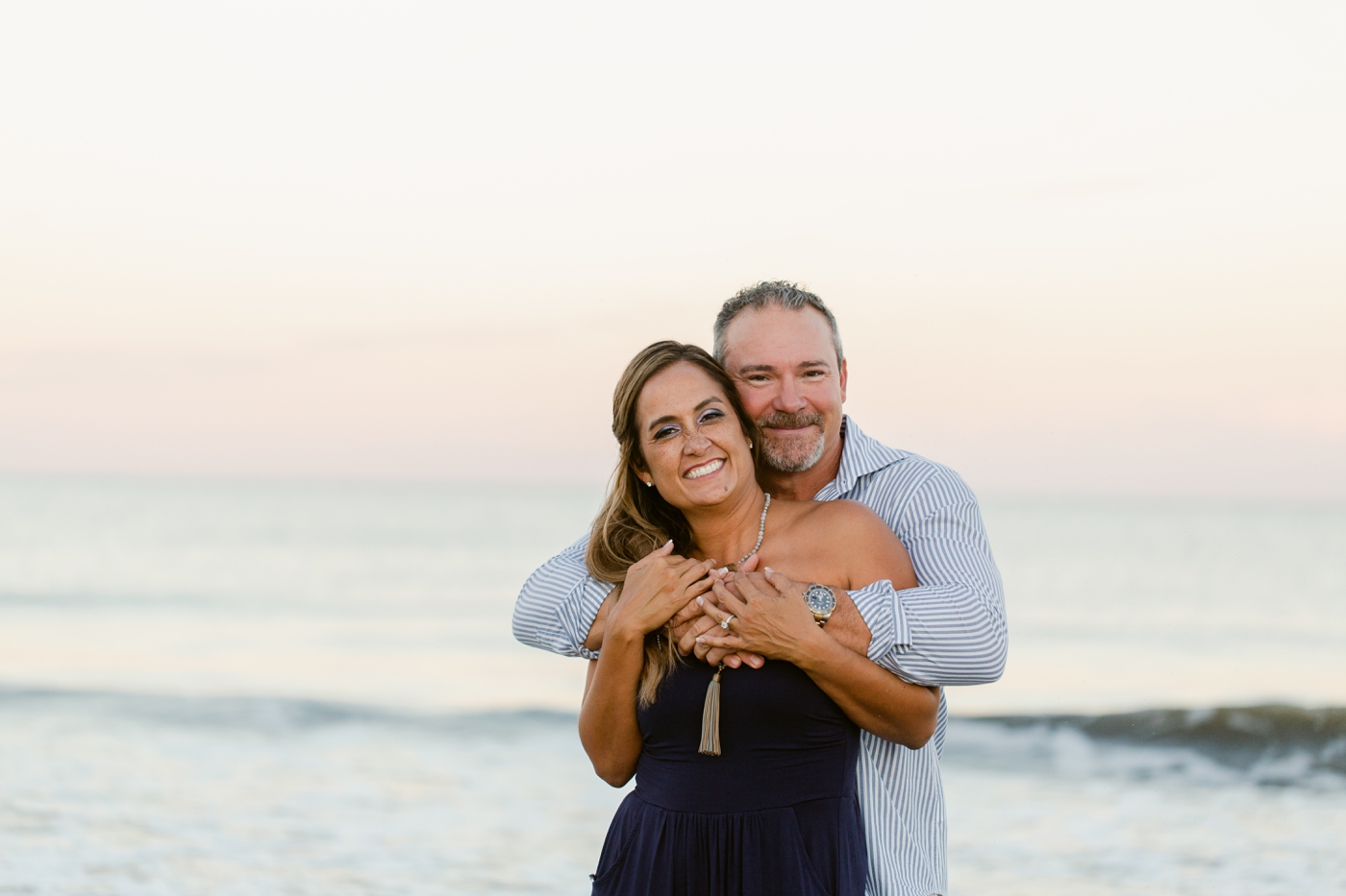 Sunset engagement session on Driftwood Beach