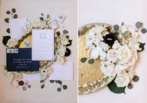 Classic and traditional navy and blue wedding invitations