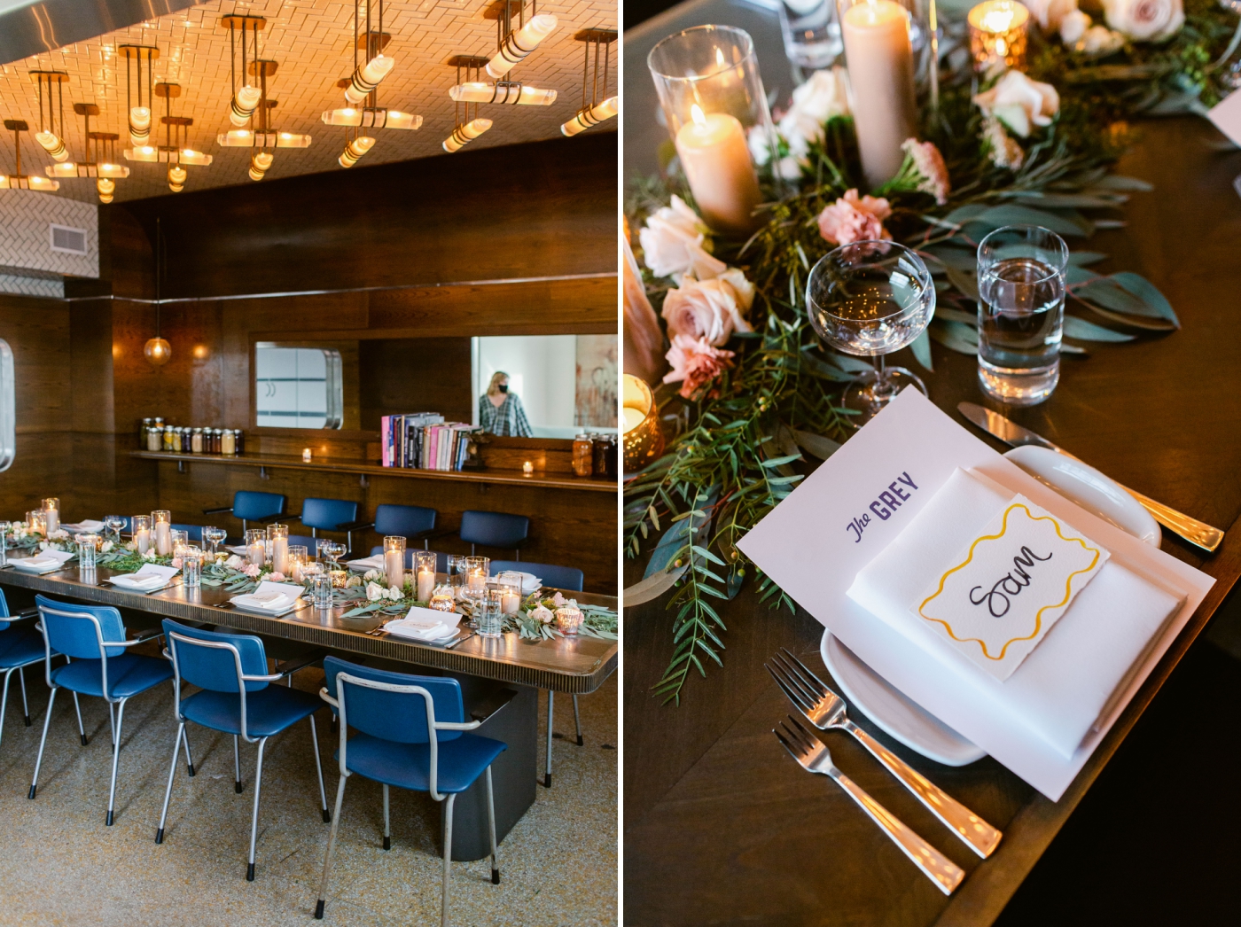 Intimate elopement dinner at The Grey in Savannah