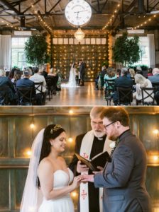 Intimate wedding ceremony at Soho South Cafe