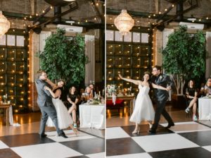 Bride and groom first dance at Soho South Cafe