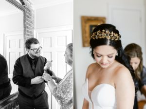 getting ready for intimate spring wedding