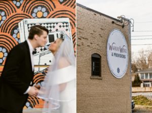 bride and groom portraits at Wahoo Grill
