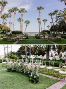 Sunset wedding ceremony at Sea Island Resort