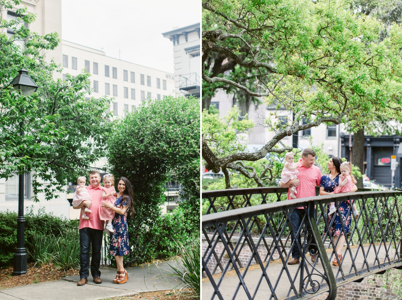 Family session in Downtown Savannah