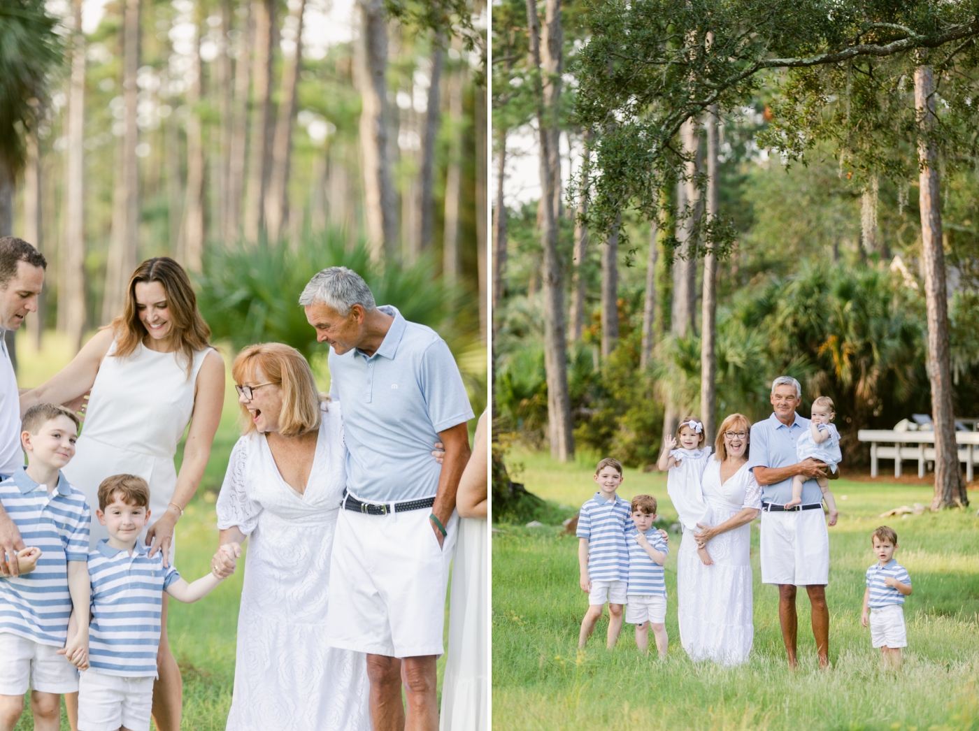 Multi-generational family session on Hilton Head