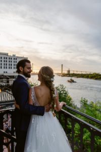 Intimate elopement dinner at Vic's On The River