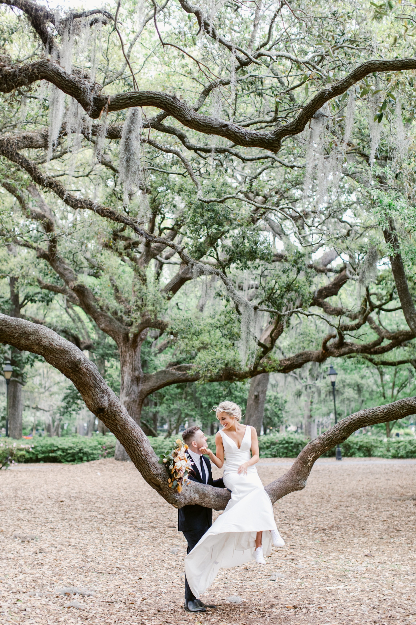 Fall elopement in Savannah