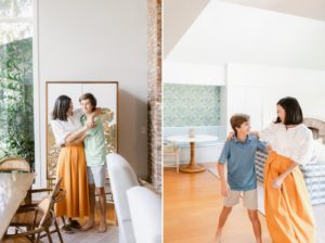 In-home family session on Sea Island