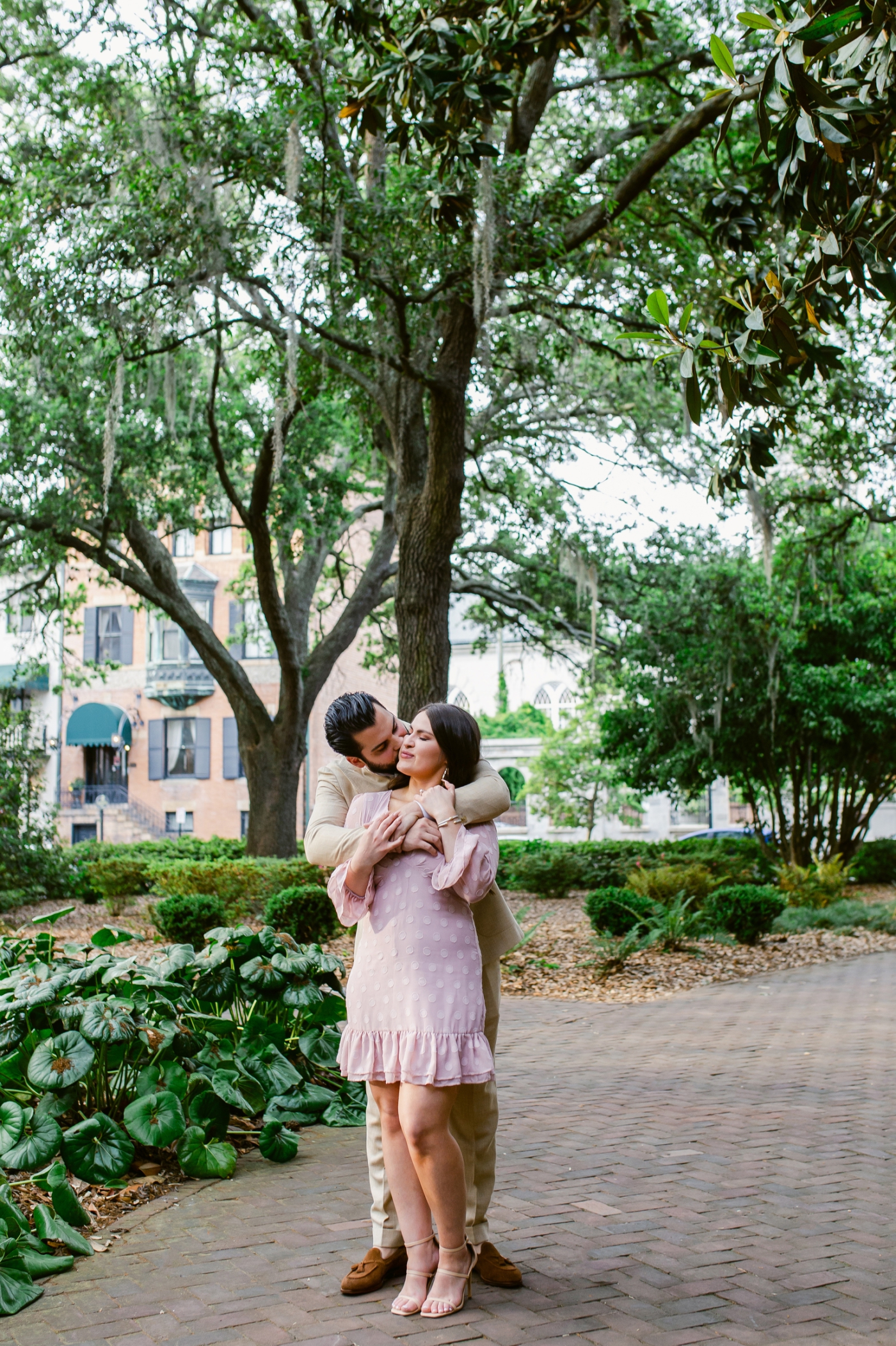 Proposal in Chippewa Square in Savannah