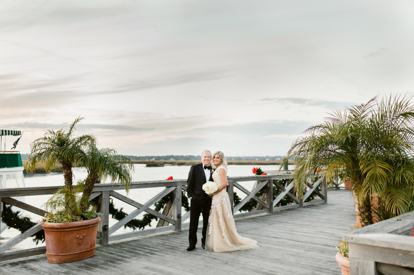 bride and groom portraits on Sea Island