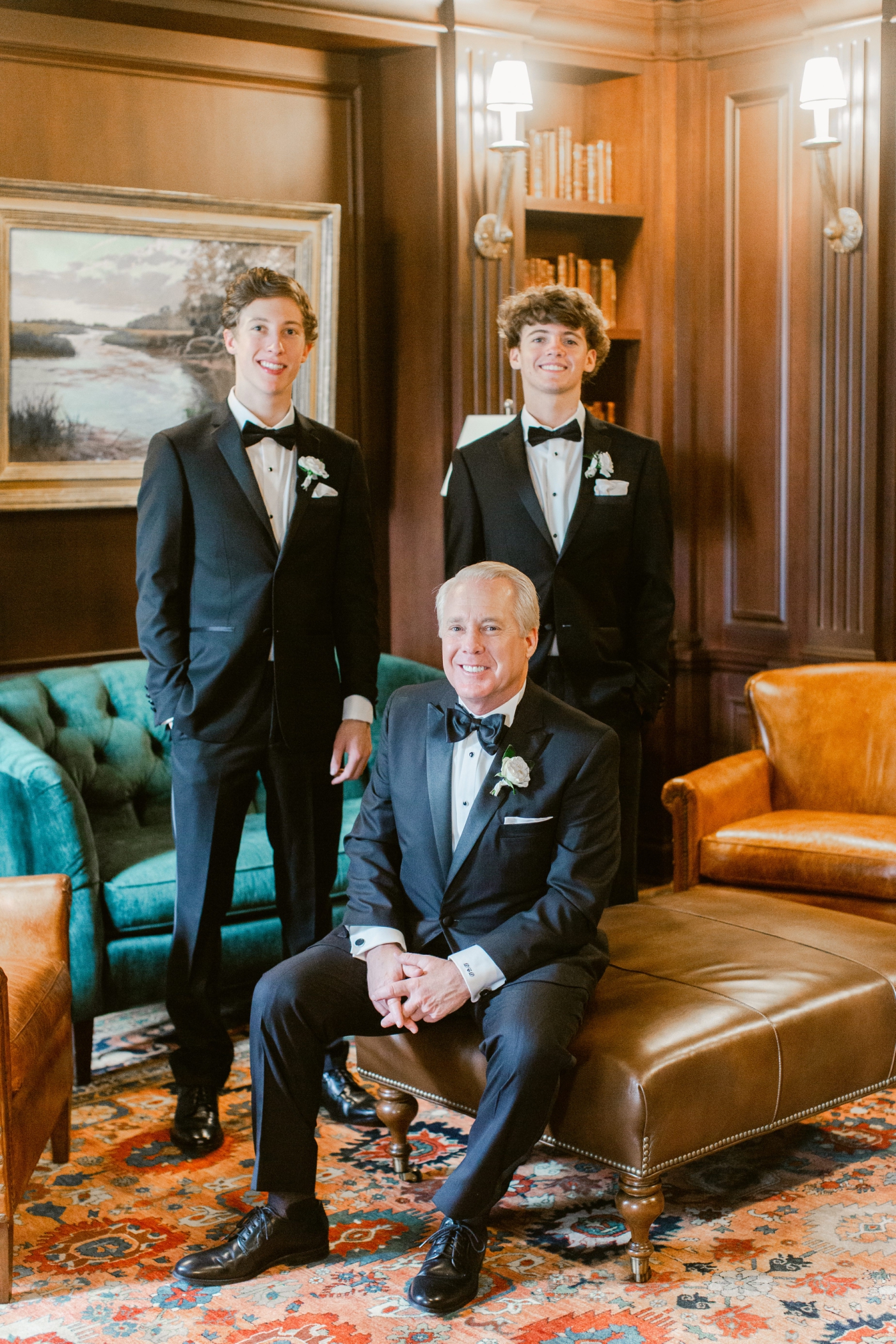 groom with his son groomsmen
