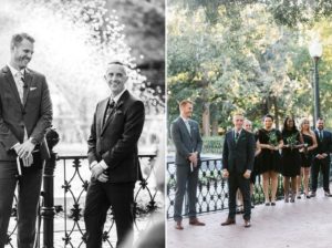 Elopement ceremony in front of Forsyth Fountain
