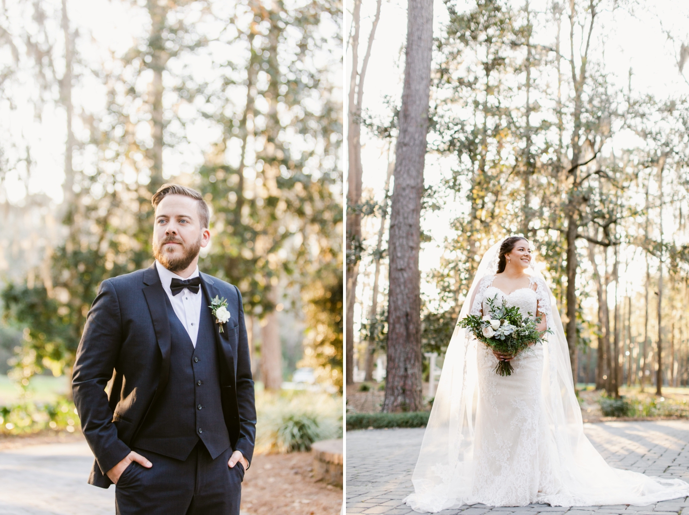 bride and groom portraits at The Mackey House