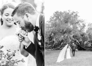 outdoor bride and groom portraits