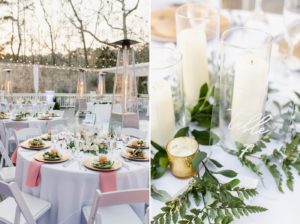 white green and pink wedding table decor