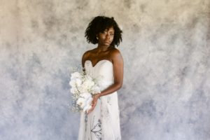 modern minimalist wedding gown