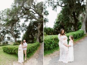 mother with her daughter at maternity session