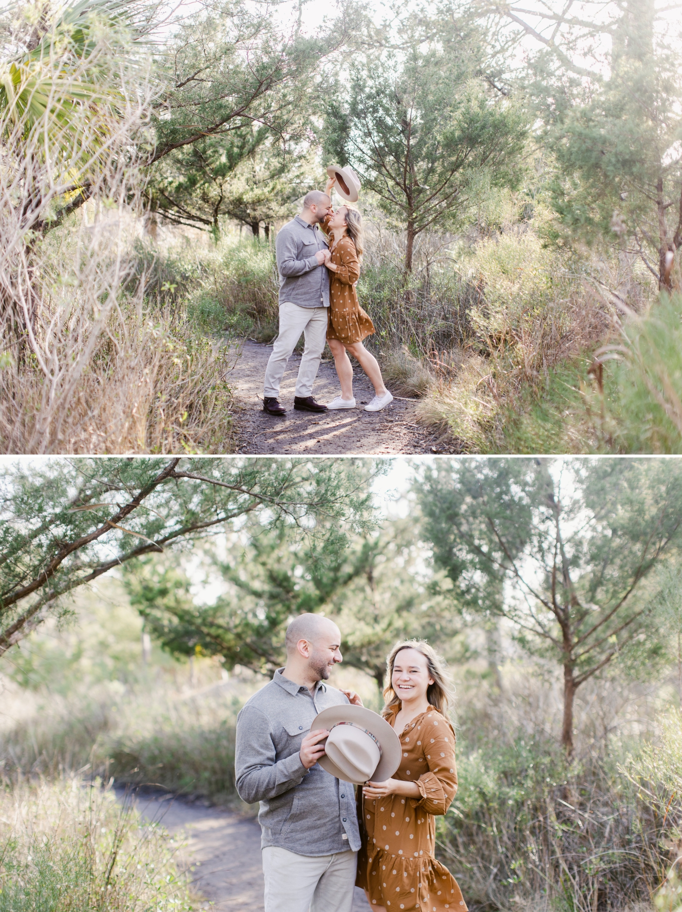 outdoor engagement session in Savannah