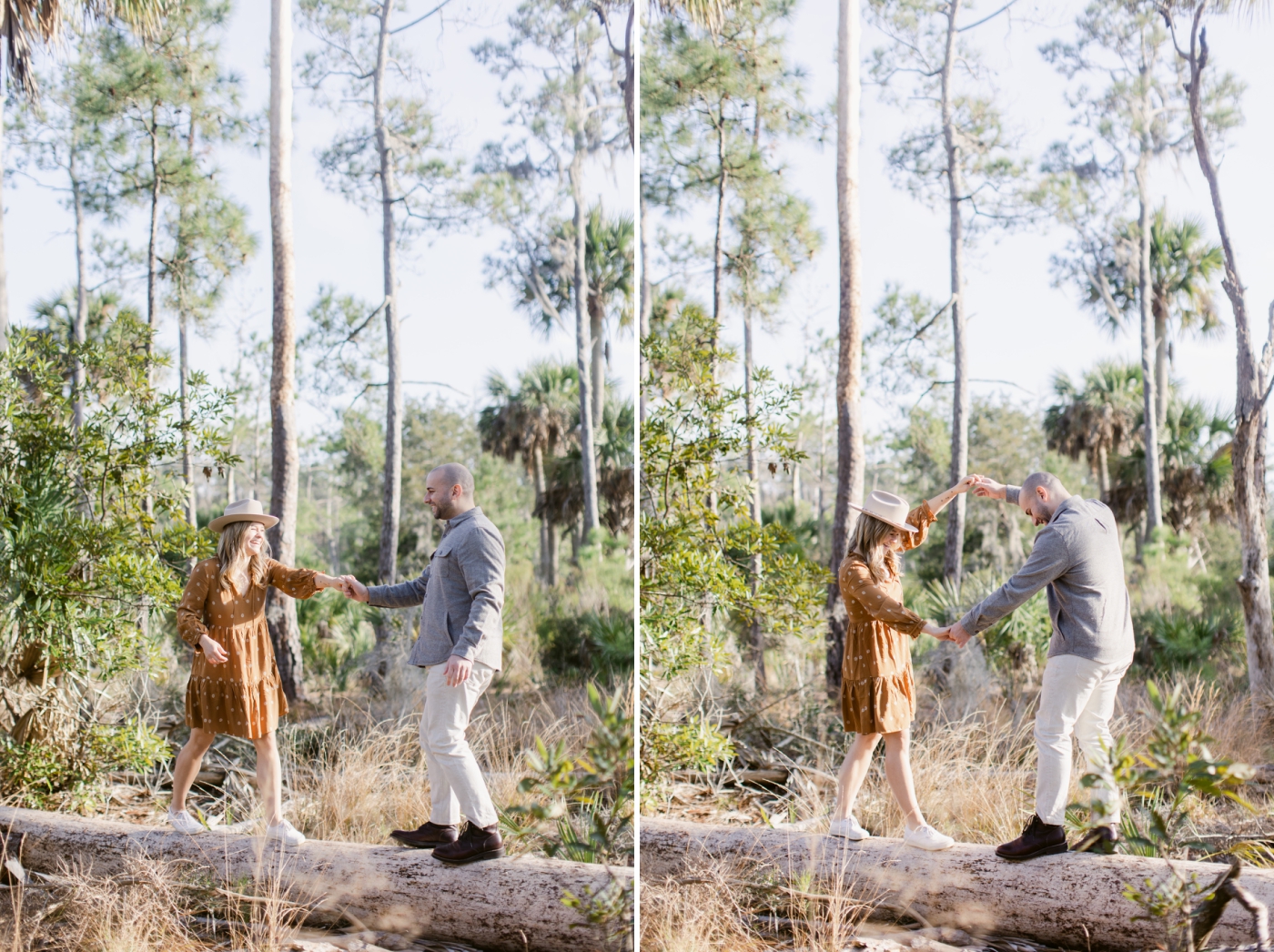 outdoor engagement session in Savannah