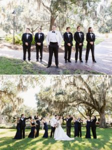 bridesmaids and groomsmen at Harper Fowlkes House