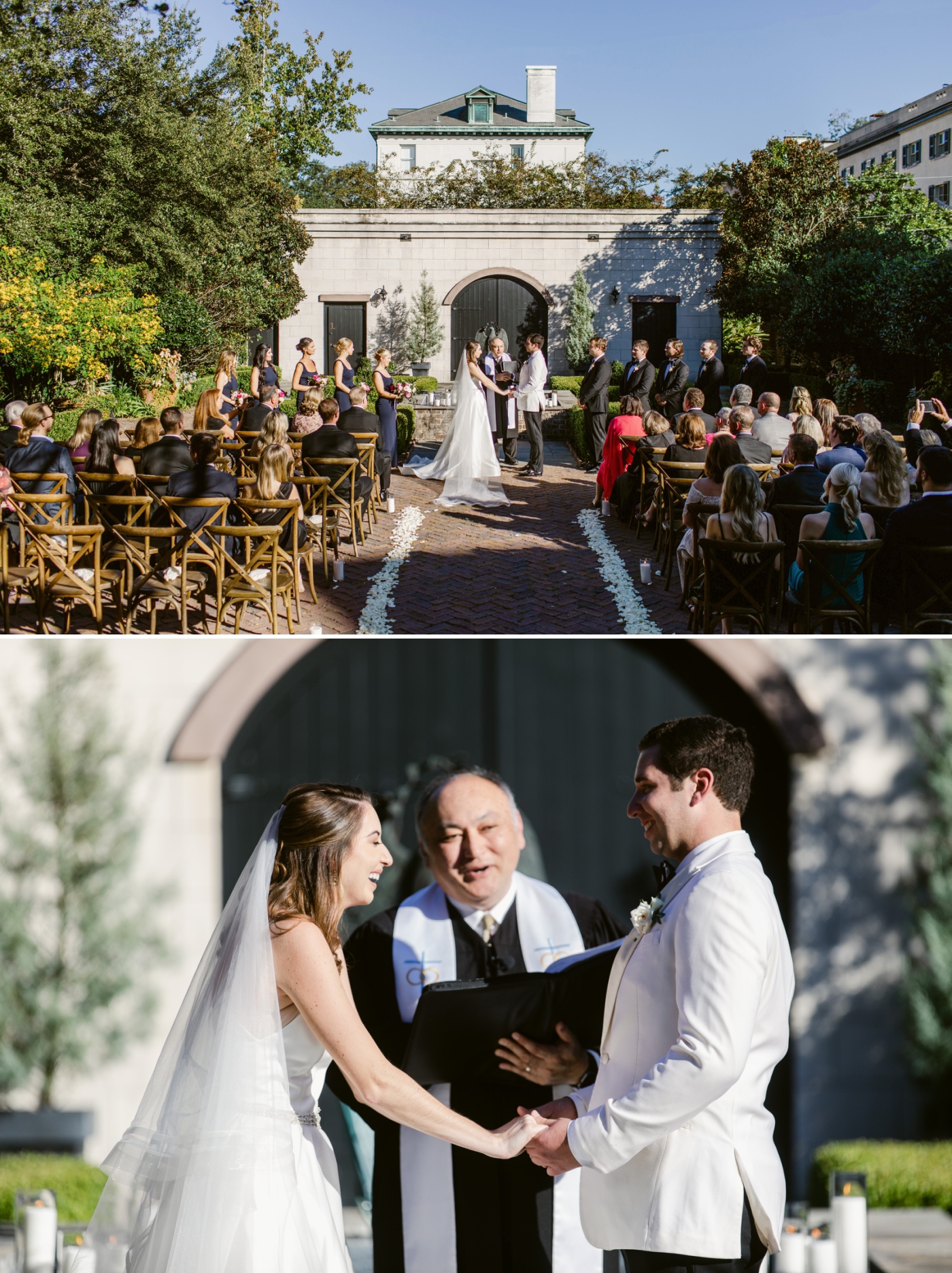 intimate wedding ceremony at Harper Fowlkes House