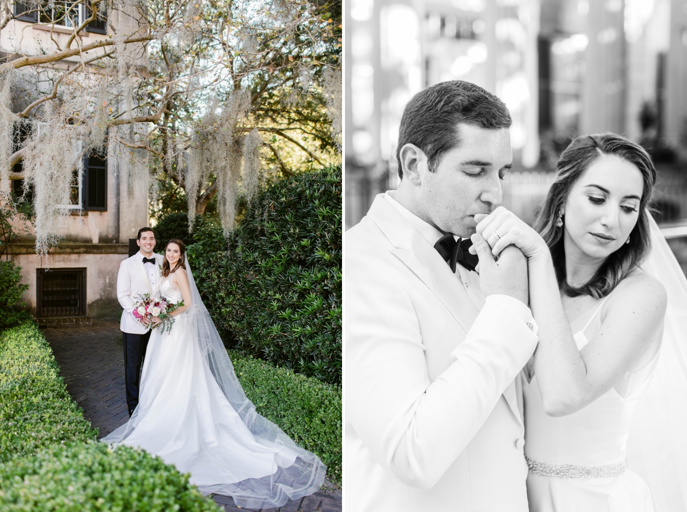 bride and groom portraits at Harper Fowlkes House
