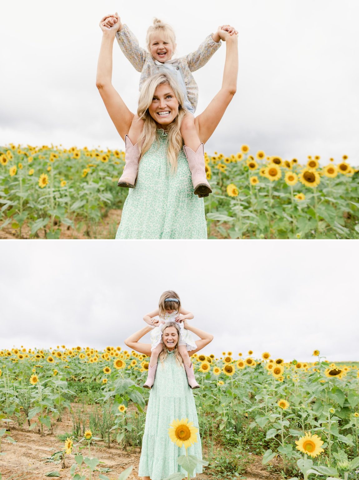 Sunflower Field Mother-Daughter Photo Session - Izzy + Co. Photography