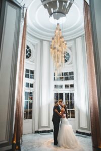 bride and groom portraits at The Georgian Terrace