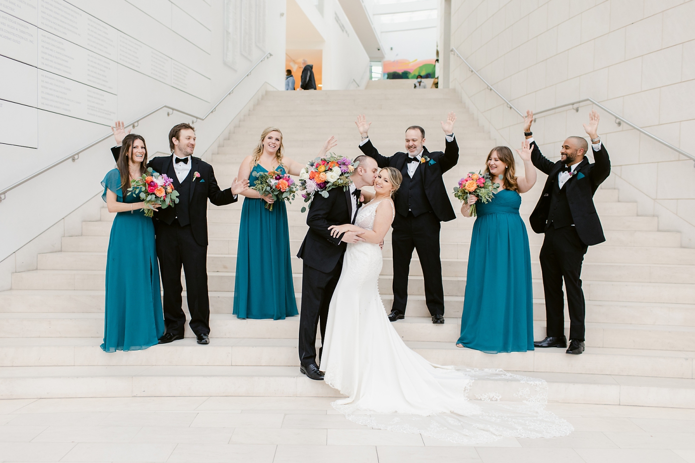 wedding party portraits at The Jepson Center