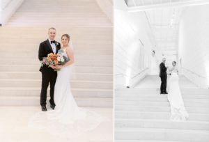 bride and groom portraits at The Jepson Center