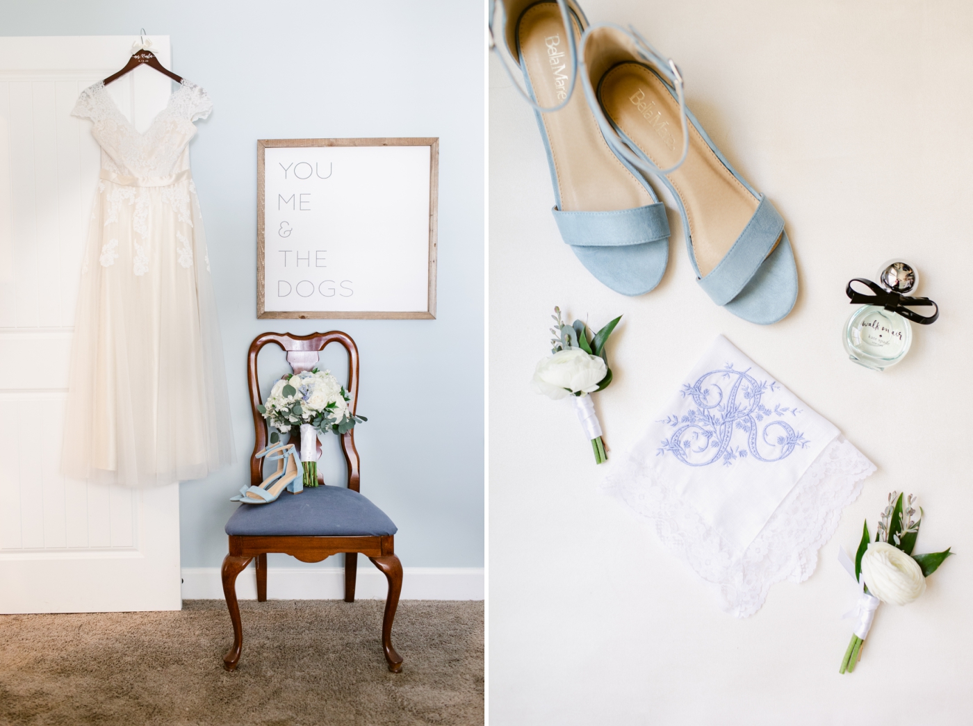 blue bridal accessories