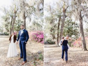 bride and groom outdoor portraits