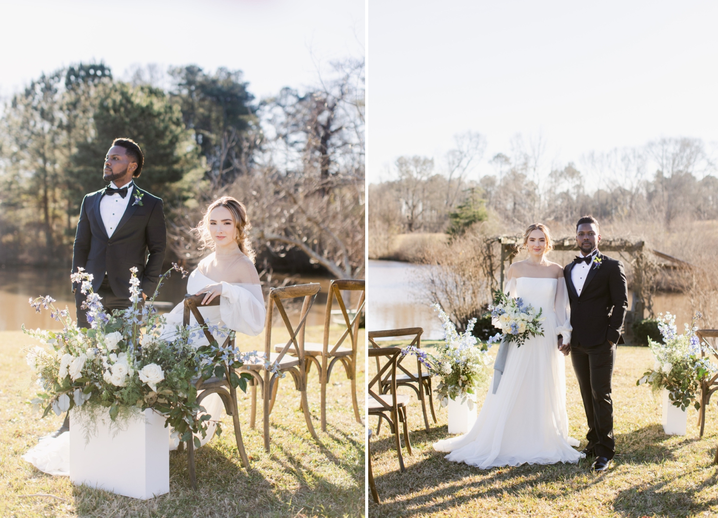 bride and groom portraits at Historic Red Farm