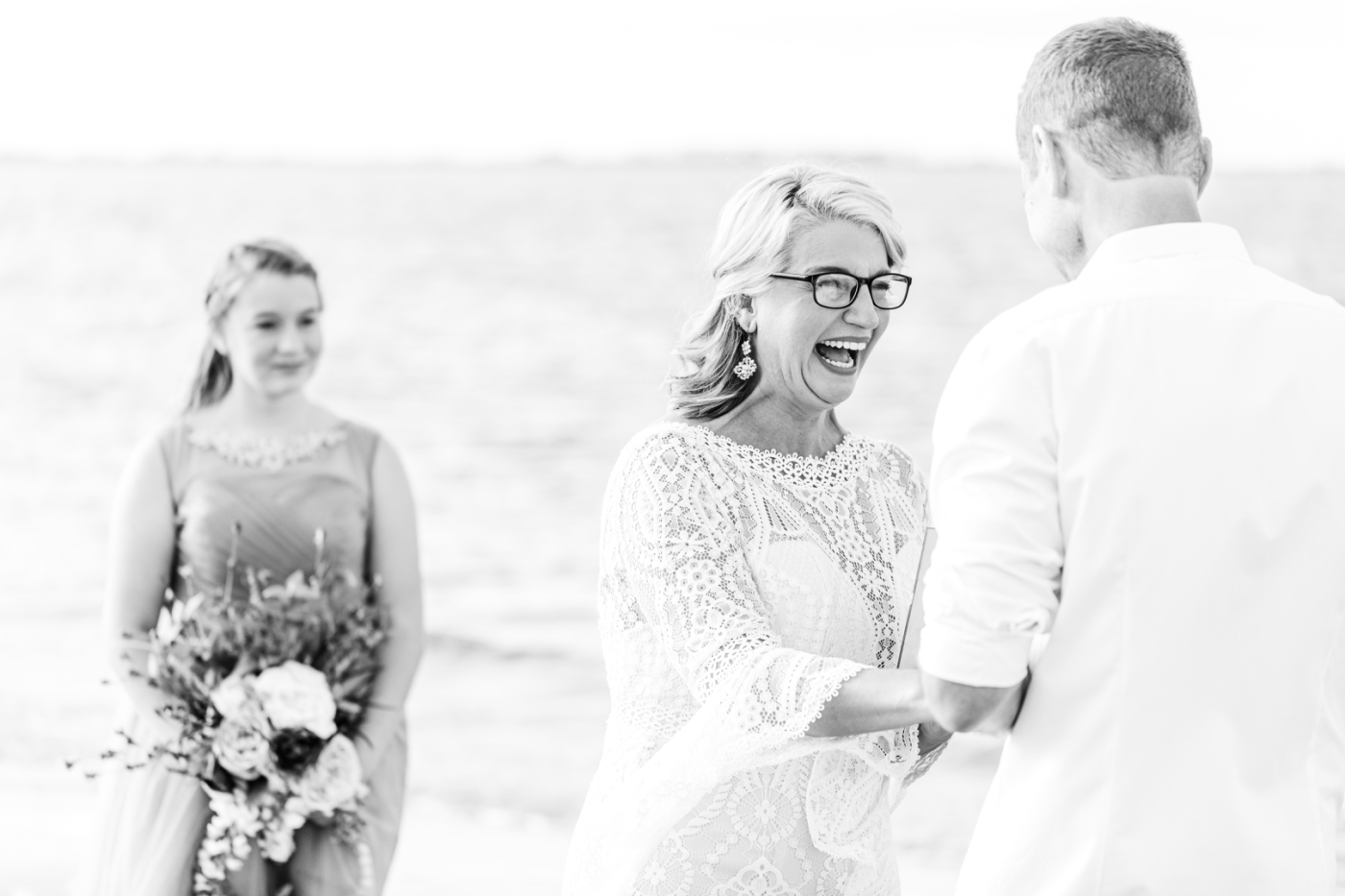 wedding ceremony on Tybee Island beach