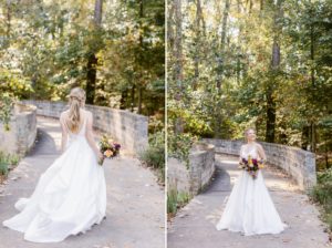 bride in wedding gown by Carol Hannah