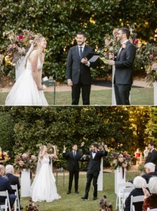 floral wedding ceremony at Atlanta Botanical Gardens
