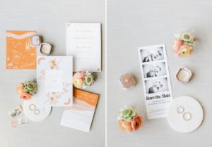 peach wedding invitations