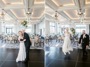 bride and groom celebrating at Perry Lane Hotel