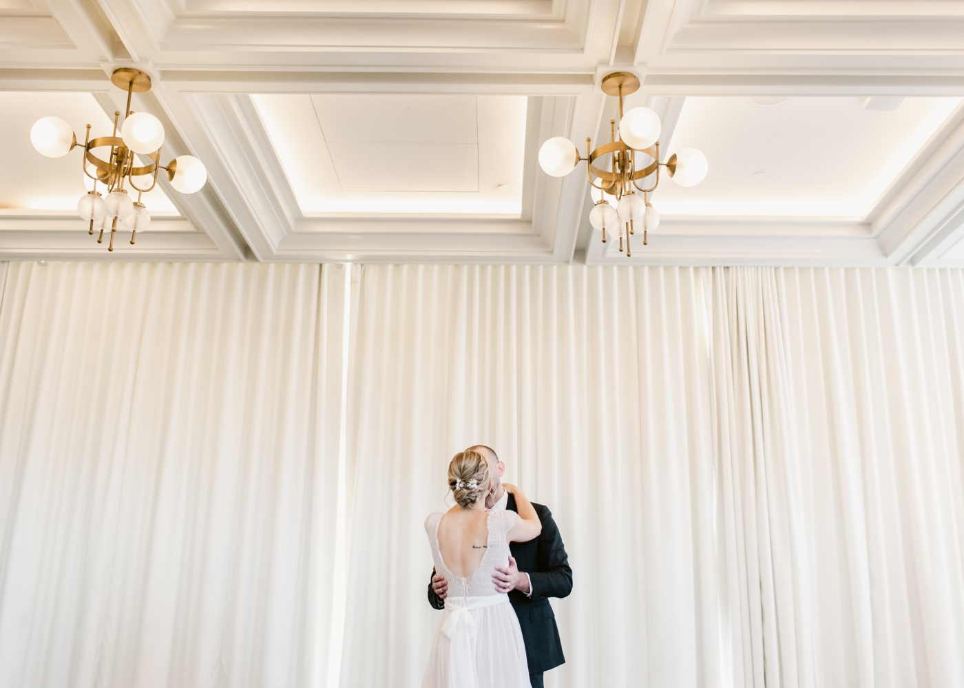bride and groom portraits at Perry Lane Hotel