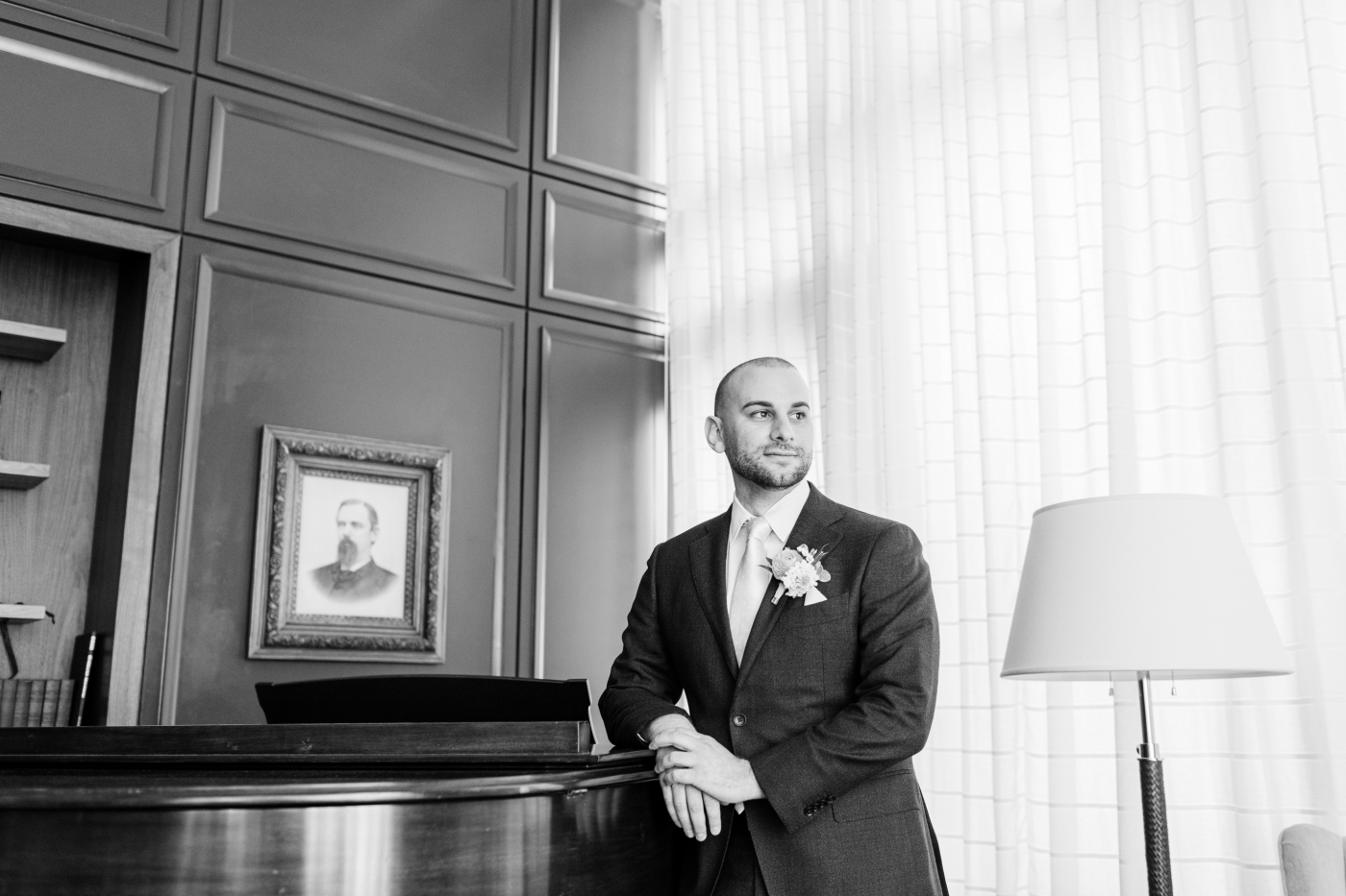 groom at Perry Lane Hotel