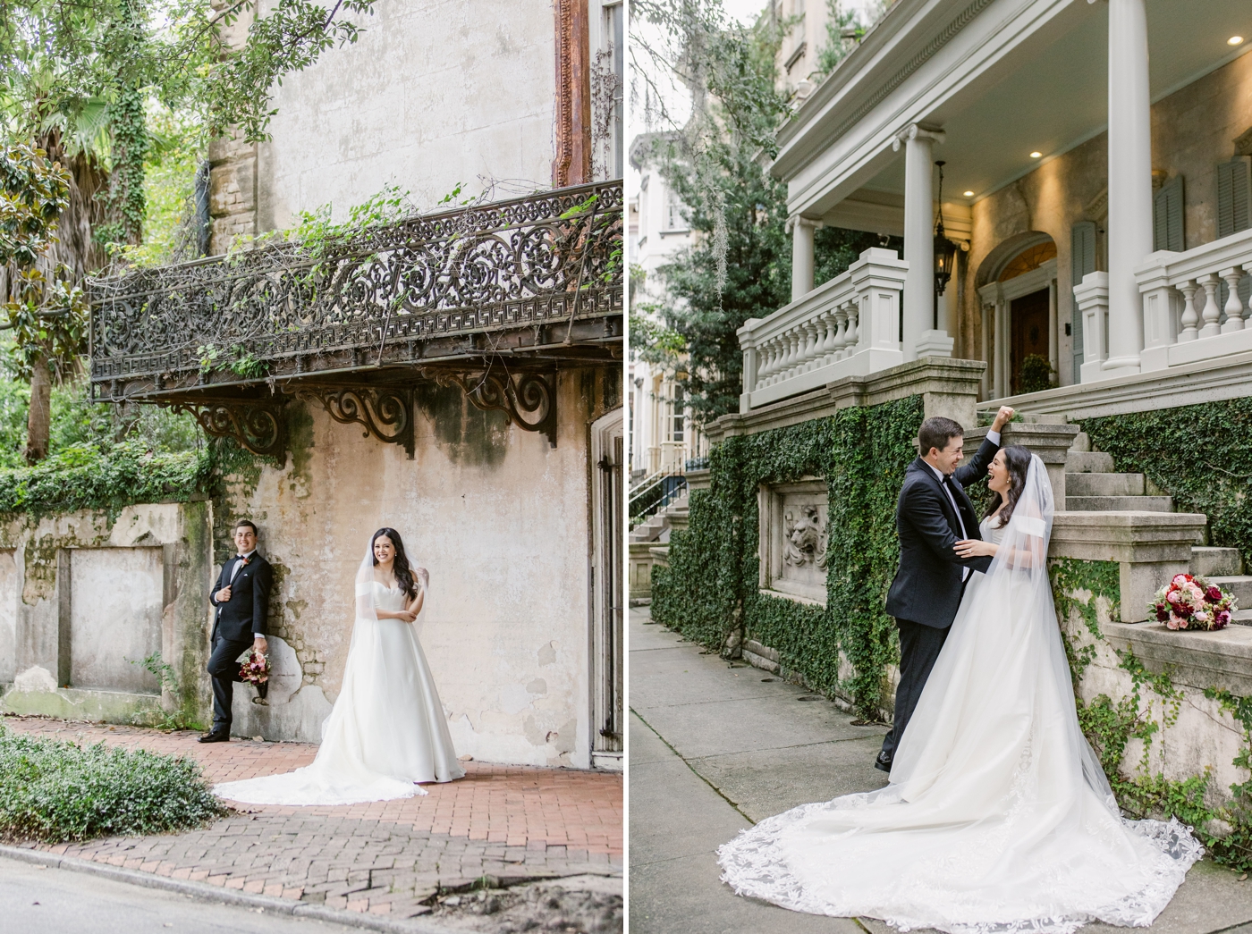 Bride in the Boady Gown by Wtoo, portraits in Historic Savannah