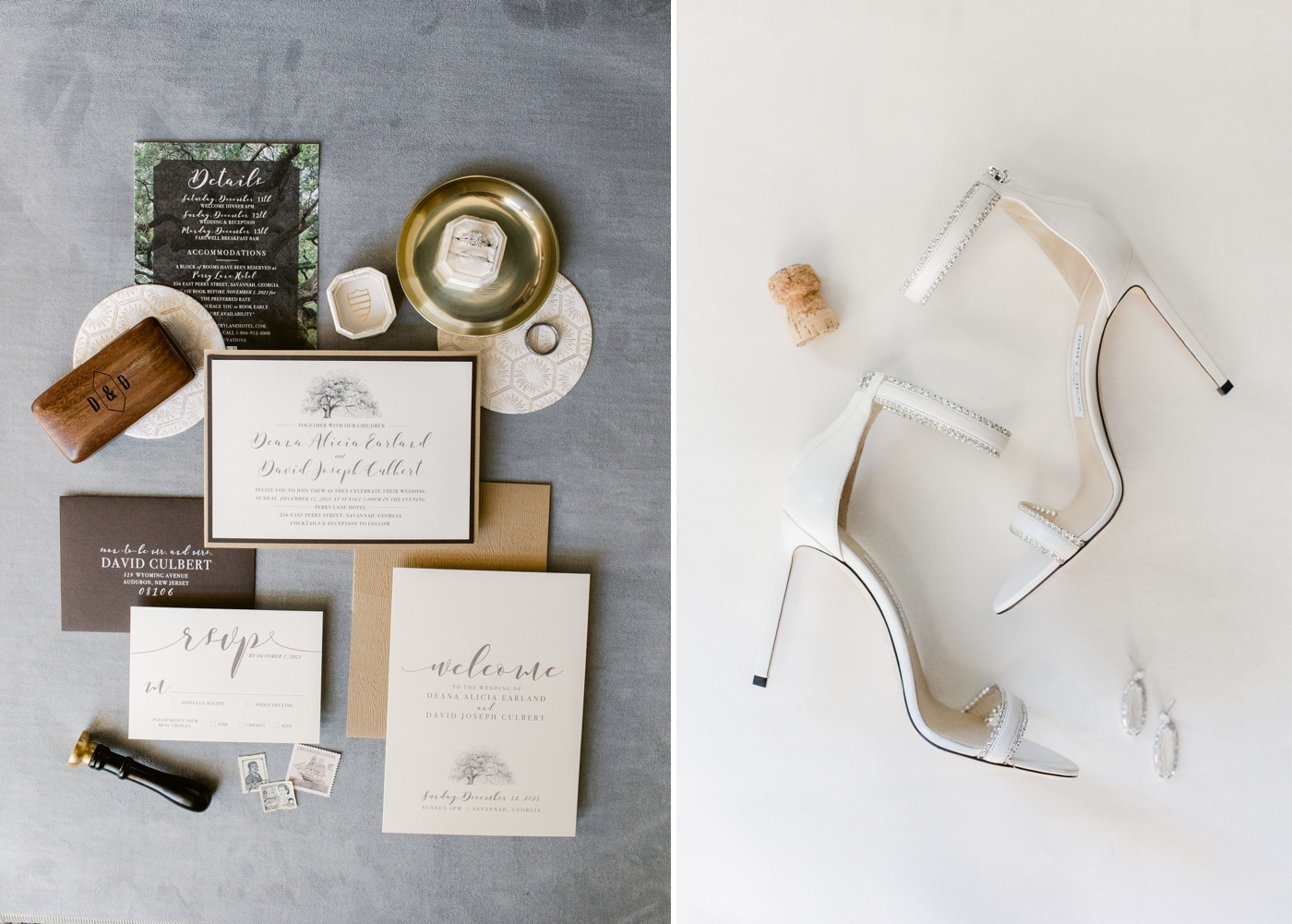 Wedding invitations for a Savannah wedding by Kristin Nicole Graphic Designs