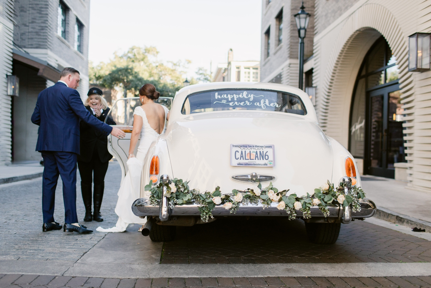 Classic car from Callan's Classics for a Savannah wedding