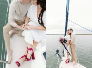 engagement session on the water