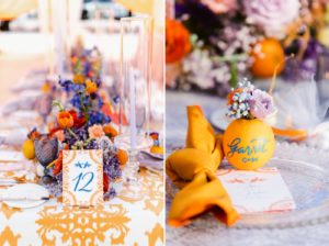 colorful wedding tablescape